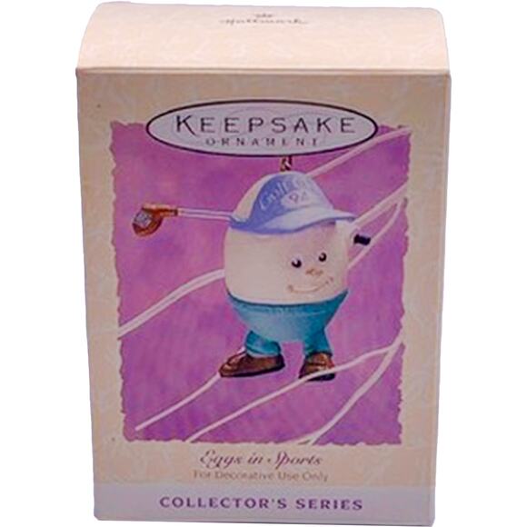 1994 Hallmark Keepsake Easter Ornament EGGS IN SPORTS Golf #3 in Mint Box - Picture 1 of 6
